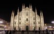 Italy Milan Duomo Cathedral Iconic Night Iluminated