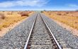 railway tracks into the desert