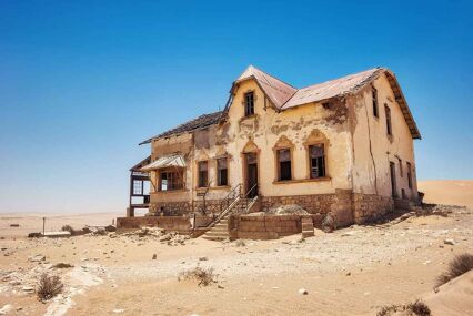 The deserted Kolmanskop in the Namib desert