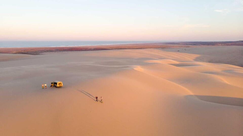 an arial shot of the Skeleton coast
