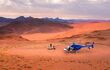 a helicopter ride from the Sossusvlei desert