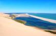 The Namib desert and the Atlantic Ocean near Walvis Bay