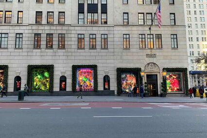 Exterior view of the Bergdorf ~Goodman department store in New York