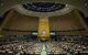 The meeting hall inside the United Nations building in Manhattan