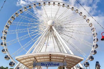 Looking up at the Niagara Falls Skywheel