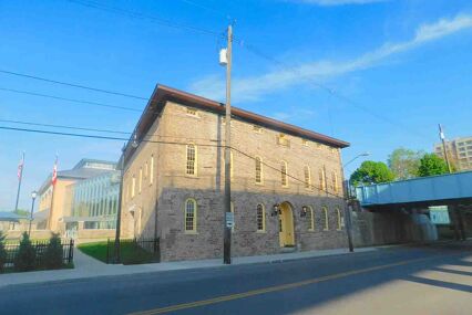 exterior brick building of the Niagara Falls Underground Railroad Museum