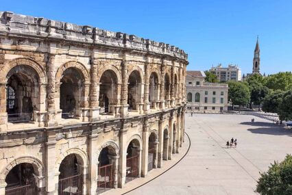 exterior of Nimes Arena, Roman amphitheatre