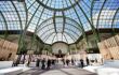 Inside view of Grand Palais ceiling that has enormous conservatory style glass roof.