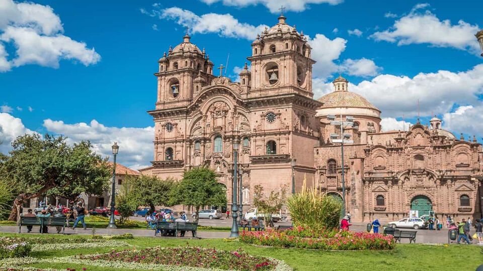 Cusco Cathedral exterior on a clear day