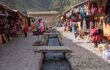 Tourist shops on the original streets of Ollantaytambo