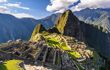A view over the mountain ruins of Machu Picchu