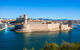 external view of Fort Saint-Jean at the entrance fo Marseille's port