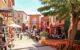 view of the centre of Roussillon village in Provence