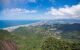 Coastline seen from mountain summit