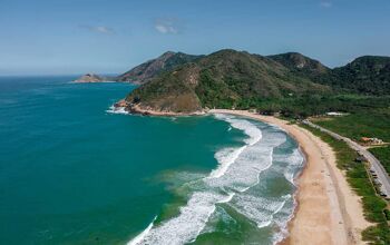 Aerial view of sandy beach