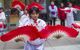 Unidentified dress up children performing during the Chinese New Year Parade in San Francisco, CA