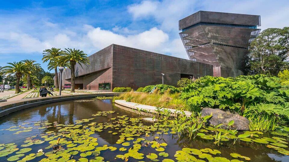 Exterior of the De Young Museum of Fine Arts in the Golden Gate Park