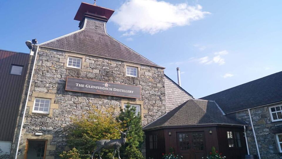 External view of the distillery building