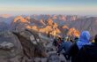 Pilgrims and tourists reaching the summit of Mount Sinai