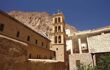St. Catherine's monastery with Mount Sinai rising behind