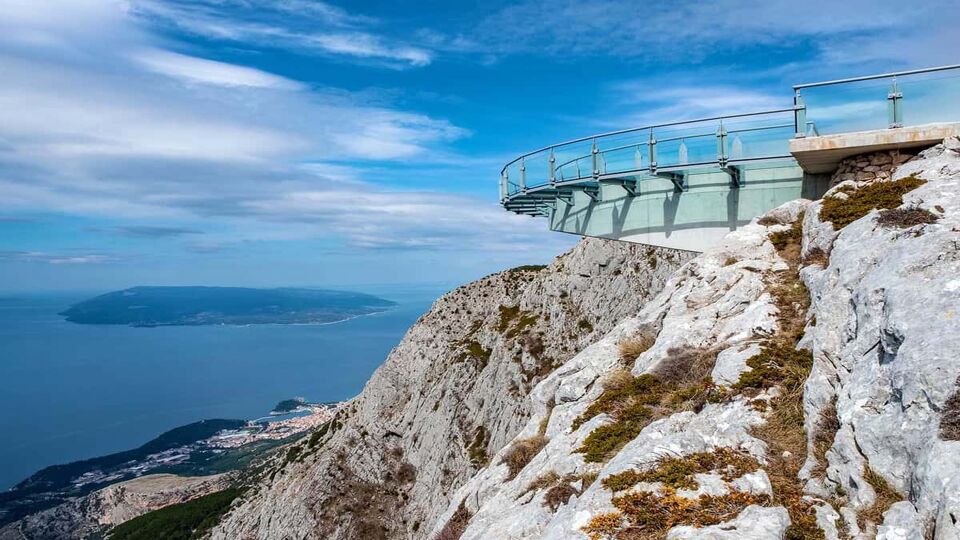 Glass viewing platform at summit of Mount Biokovo