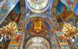 decorated vaulted ceilings inside the Church of the Savior on Spilled Blood