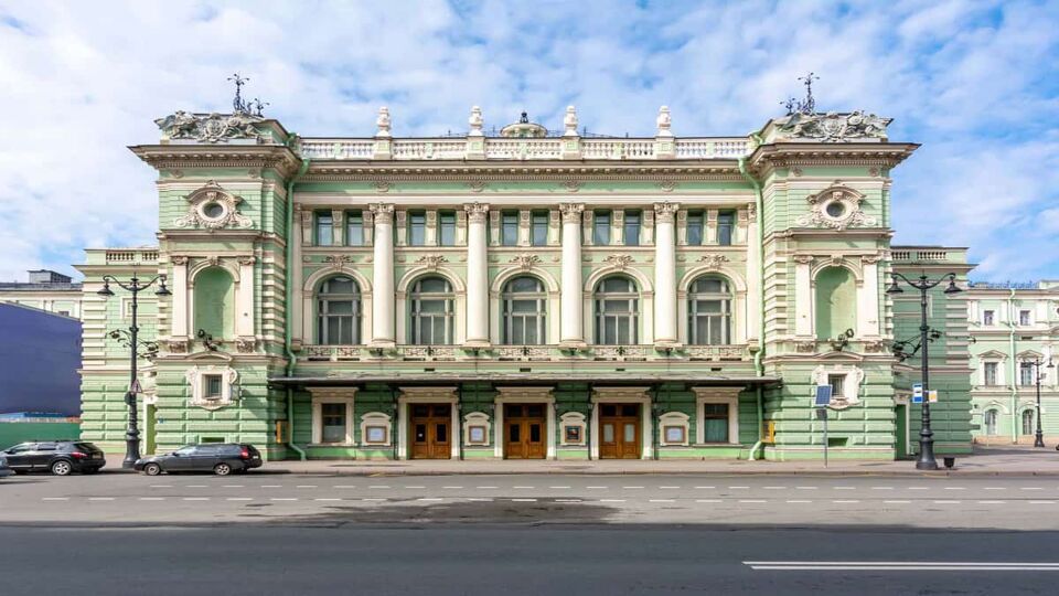 Colourful frontage of theatre