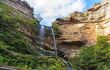 A tall but narrow waterfall