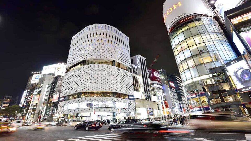 Landmark of Ginza shopping area.