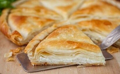 close up of Tyropita