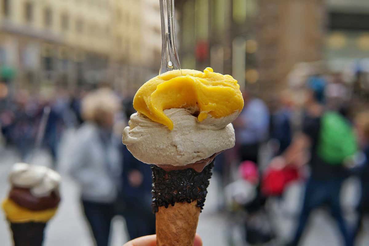 Gelato close up in Florence