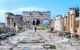 North Roman Gate in the complex of ancient ruins, with stone path