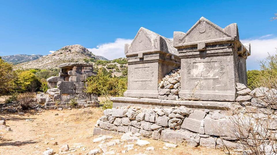 Ancient tombs of kings on a mountain