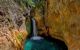 The Sapadere canyon in the Taurus mountains, with a waterfall