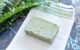Turkish bath soap and loofah kese for hammam on the marble background