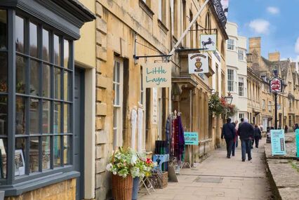 View down one side of the high street in Chipping Campden