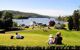 looking down from a small hill across lake Windemere