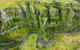 Aerial shot of Cheddar Gorge, Mendip Hills, England.