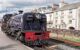 Steam engine waiting to commence its return journey to Caernarfon, Porthmadoc, Wales, uk