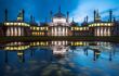 Brighton Royal Pavilion at dusk reflected in a pond