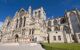 Outside view of medieval cathedral on a sunny day