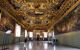 Interior of the Doge`s Palace (Palazzo Ducale), panorama of the Higher Council Hall with painted walls and ceiling.