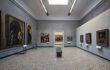 Renaissance paintings on the walls in exhibition rooms of the Galleria Accademia in Venice