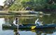 A couple canoeing on the Zambezi river