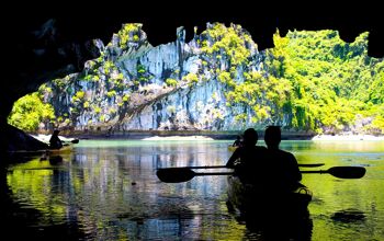 Kayaking in Ha Long Bay, Vietnam