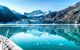 beautiful view of a glacier with azure sea