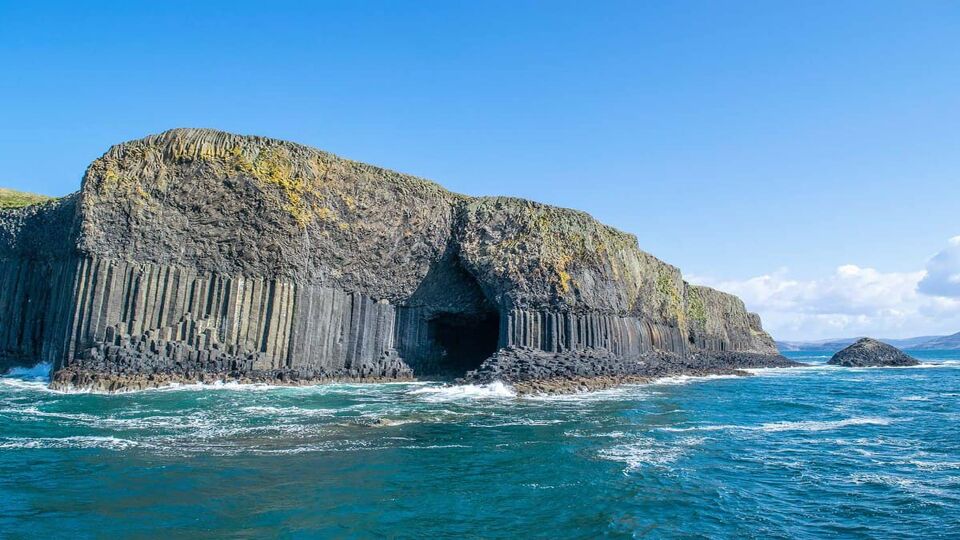 view of the strange cave from the sea