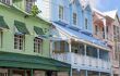 close up of colonial architecture in a Caribbean town