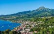 View of a small town on the pretty island of Martinique