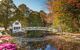 pretty white bridge over a river